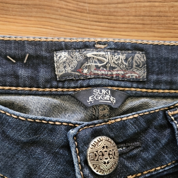 Silver Jeans Dark Blue Skinny Jeans - Picture 3 of 8